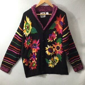 Storybook women’s long sleeves floral vintage  sweater size 1X